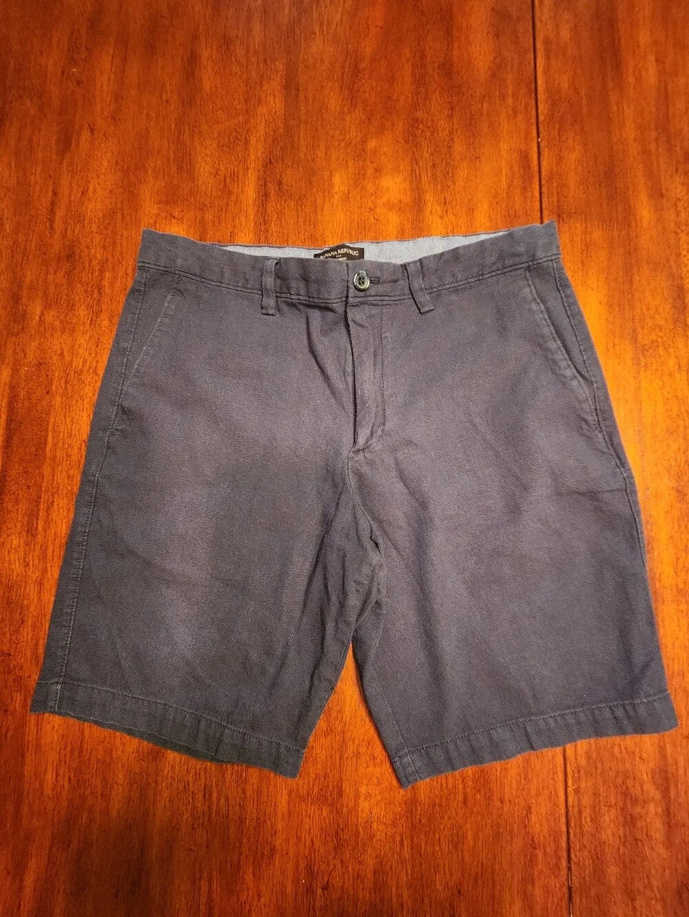 Men's Banana Republic Size 34 Navy Casual Cotton Shorts Aiden Like New